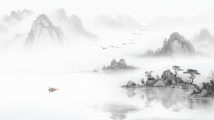 新中式山水画