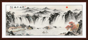 工笔国画山水画