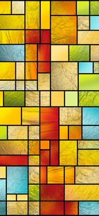 多彩几何拼接抽象图案