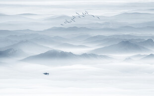 新中式山水墨画背景墙