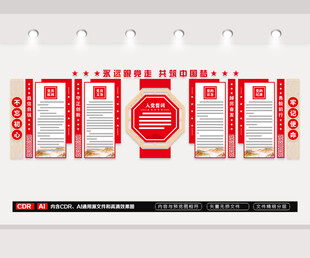 党员活动室党建文化墙