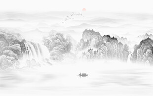 国画水墨山水