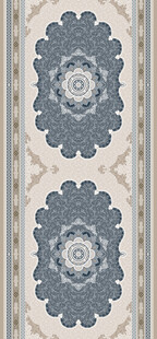 蓝白几何花纹地毯图案