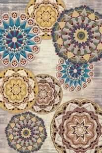 多彩曼陀罗图案装饰画