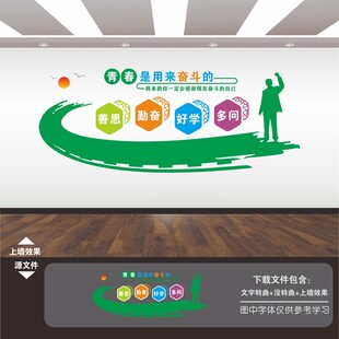 学校园学生励志标语文化墙