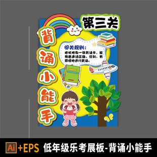 小学乐考闯关展板 