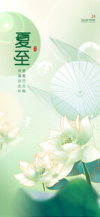 清新荷花夏日风景图