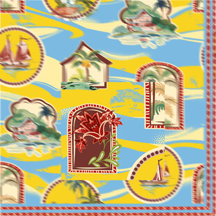 复古航海主题图案设计