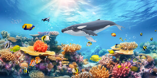 海底世界背景墙