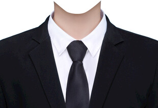 男士黑领带西装正装衣服素材
