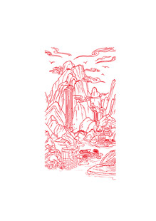 酿酒图 酒包装插画