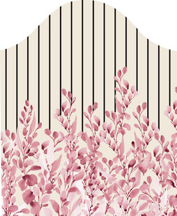 粉色花卉条纹背景图案 袖片定位