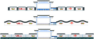 徽派大门围挡工地