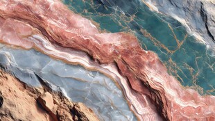 多彩纹理岩石大理石