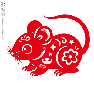 生肖鼠剪纸