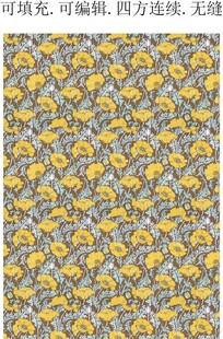 田园风花卉 复古花卉印花