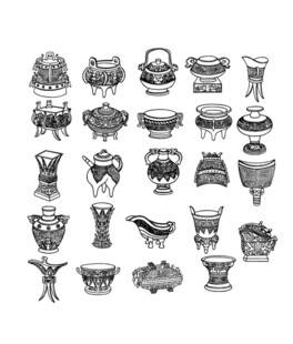 古代精美器皿图案集合