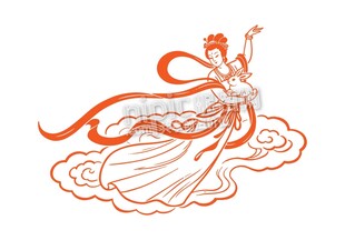 中秋嫦娥玉兔祥云