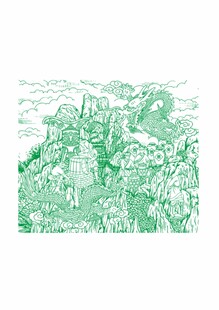 酿酒图 龙 白酒插画