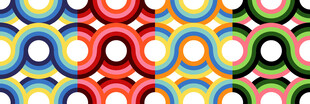 多彩圆环图案背景