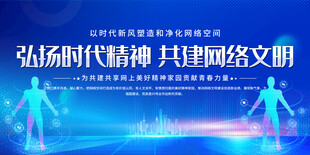 共建网络文明展板