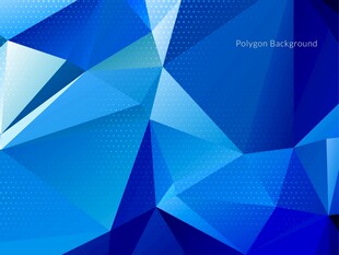 蓝色几何多边形抽象矢量背景