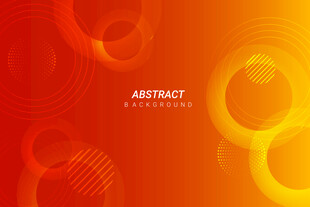 橙红色抽象圆环矢量背景