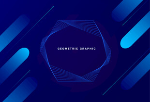 蓝色科技感抽象线条矢量背景