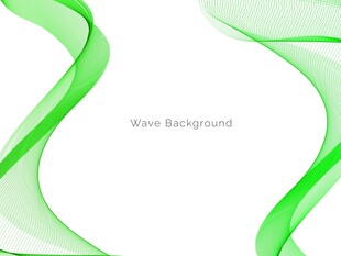 绿色动感波浪矢量背景