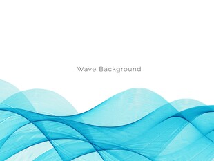 蓝色动感波浪矢量背景