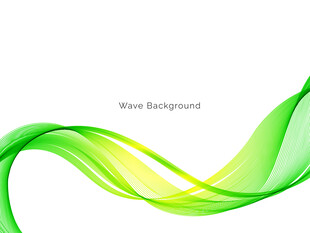 绿色动感波浪矢量背景
