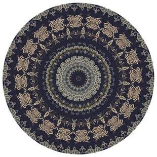 圆形奢华传统古典花纹图案