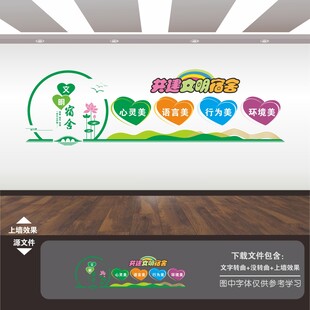 宿舍标语展板背景墙