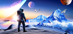 宇航员科幻场景