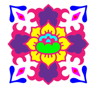 多彩民族风几何花纹