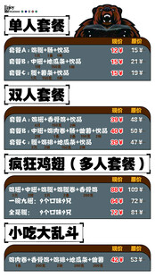 炸鸡菜单