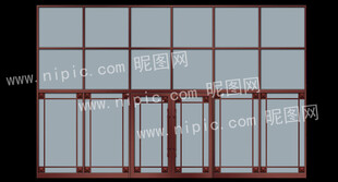 中式风格铝合金幕墙效果图