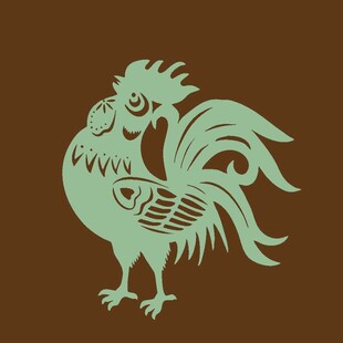 复古风格公鸡图案设计