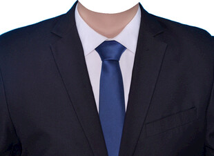 男士蓝色领带西装正装素材