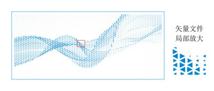 蓝色流动线条科技背景图
