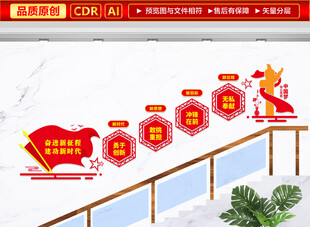 党建楼梯文化墙
