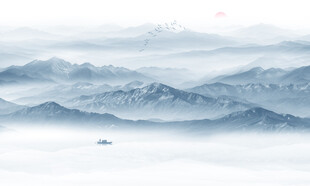 山水水墨画
