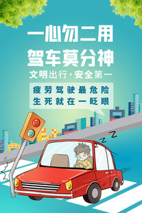 疲劳驾驶海报