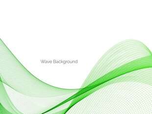绿色动感波浪矢量背景
