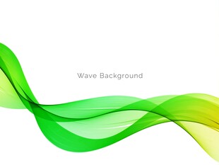 绿色动感波浪矢量背景
