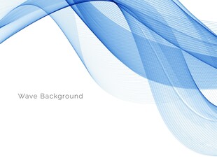 蓝色动感波浪矢量背景