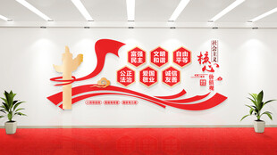 社会主义核心价值观文化墙