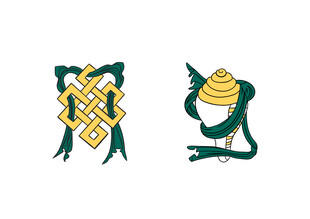 白海螺 吉祥结 吉祥八宝图