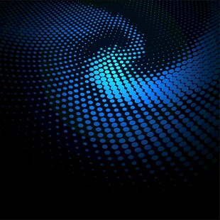 蓝色点阵旋涡背景图