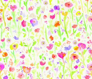 缤纷水彩花卉图案背景